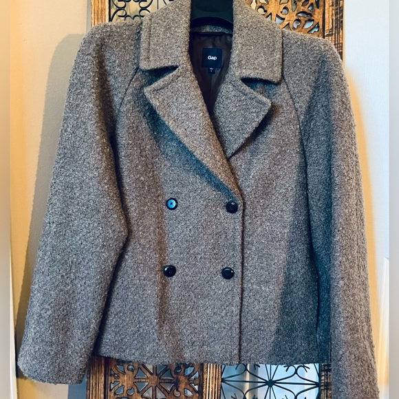 Y2K Vintage Gap Double Breasted Tweed Coat - Picture 2 of 5